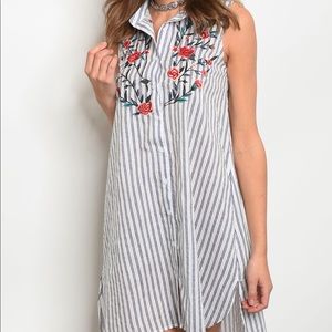 NWT pinstripe tank dress